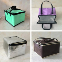 Thermal Cooler Bag Cooler Bag colorful Folding Picnic Ice Pack Food Thermal Bags Tin Foil Insulated Bags Delivery Bag Picnic Bag