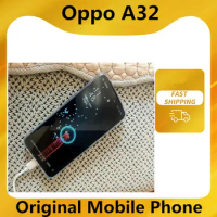 Original Oppo A32 4G LTE Mobile Phone 6.5" 90HZ 1600X720 Snapdragon 460 Fingerprint Face ID 8GB RAM 128GB ROM 13.0MP 4 Cameras