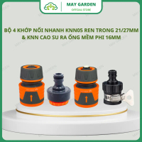 Bộ khớp nối nhanh cho ống nước MAYGARDEN phi 16(13-18mm) & phi 20(20-25mm) – Tương thích ren 21/27mm