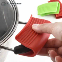 Silicone Hot Handle Holder Cast Iron Skillet Non-slip Kitchen For Cooking Pinch Grips Kitchen Accessories Tools Pot Handle Cover