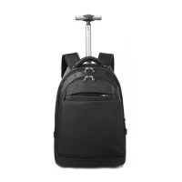 Travel Bag With Wheels Men's Trolley Backpack Business Large Capacity Wheeled Backpack Travel Rolling Luggage Bag For Women