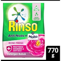 Rinso bubuk anti noda + molto 770 gram rose
