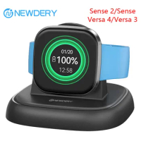 NEWDERY Watch Charger Dock For Fitbit Versa 4/Versa 3/Sense 2 Smart Magnetic Fitbit Sense Watch Charger Stand &amp; Charging Cable