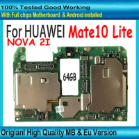 100% Original For Huawei MATE 10 LITE Motherboard Unlocked Mainboard Full chips Logic board For Huawei Mate10 lite /NOVA 2I