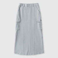 【GAP】女裝 工裝長裙-灰色(544674)