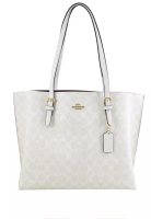 COACH Mollie Tote In Signature Canvas - Glacier White