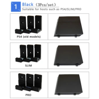 3Pcs/set For PS4 Slim Pro Bracket 3D Print Wall Controller Holder Console Stand Host Rack Game Storage Mount Accessories