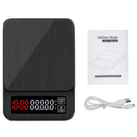 Precision Electronic Kitchen Scale LCD Digital Drip Coffee Scale With Timer Weight Balance Household Scale