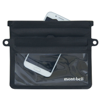 【【蘋果戶外】】mont-bell 1133114 BK 黑【手機防水袋】12 x 19 cm 防水錢包 防水收納袋