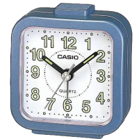 CASIO 桌上型指針鬧鐘(TQ-141-2)-藍框