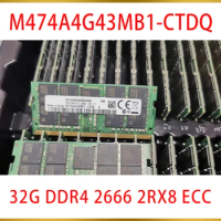 1Pcs For Samsung 32GB 32G DDR4 2666 2RX8 ECC Workstation Laptop Memory M474A4G43MB1-CTDQ