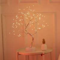 跨境創意led珍珠樹燈滿天星觸摸禮物臥室圣誕裝飾小夜燈