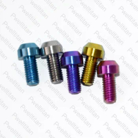 M5 Titanium Bolts Ti Screw Bolt 10mm 15mm Torx Button Head for Motorcycle Disc Brake Rotors Road Mountain Bicycle Bike