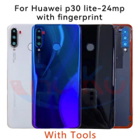 For HW P30 Lite Battery Cover Back Glass Rear Housing Door Case Replacement MAR-AL00, MAR-TL00, MAR-LX2