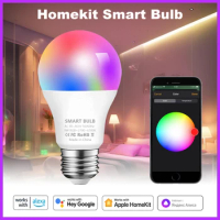 HomeKit Smart LED Light Bulb 9W WiFi RGB+CW+WW Lamp E27 Base White Dimmable Bulb Support Alexa Google Home SmartThings Alice