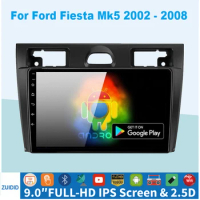 Android 10 Car Radio For Ford Fiesta Mk VI 5 Mk5 2002-2008 Multimedia GPS Navigation Player Stereo Carplay 2 Din DVD Carplay