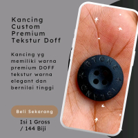 Kancing Baju PDL Jas Almamater Hitam Doff Premium Custom Nama