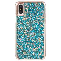 【美國 Case-Mate】iPhone XS / X Karat Turquoise(藍綠金箔防摔手機保護殼)