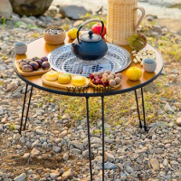 Brazier Table Camping Supplies Outdoor Portable Smokeless Barbecue Grill For Making Tea Around The Stove Lightweight Mini Table