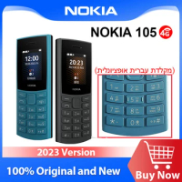 New Nokia 105 4G 2023 Feature Phone Dual SIM 1.8 Inch Bluetooth 5.0 1450mAh Long Standby Time Flashl