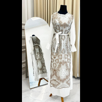Dress Bianca Gamis Kebaya Modern-Dress Brukat Kondangan-Gamis Hari Raya