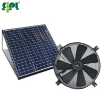 Solar Vent Tools DC Air Conditioning Kit 40W Panel Powered 14'' Wall Window Mount Hot Cooling Ventilation Exhaust Fan