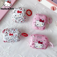 Sanrio Hello Kitty Cute Airpods Protective Case Apple Pro Wireless Headset Aesthetic Luxury Cover Airpods 1 2 3 Earphone Case