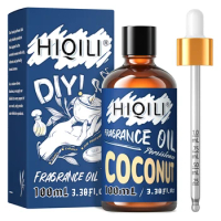 Coconut Fragrance Oils, HIQILI 100ML 100% Pure Oil for Aromatherapy,Car Diffuser,Aroma Humidifier,Candle Making, Massage,Gift