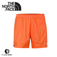 【The North Face 男 FlashDry運動短褲《橘》】3CE9/運動短褲/快乾短褲/慢跑褲