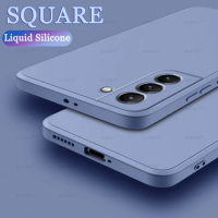 For Samsung Galaxy S21 FE 5G Liquid Case for Samsung Galaxy S21 FE 5G Case Silicone Square Soft Case For Galaxy S21 S22 S22 Pro