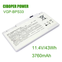 CP Laptop Battery VGP-BPS33 11.4V/43Wh/3760mAh For VAIO SVT-14 SVT-15 T14 T15 BPS33 SVT1511M1E SVT14126CXS Series Notebook