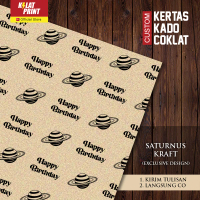 Custom Kertas Kado Aesthetic Samson Kraft Coklat - Saturnus Kraft