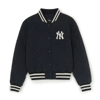【MLB】女版鋪棉夾克外套 棒球外套 Varsity系列 紐約洋基隊(3FPDV0146-50BKS)