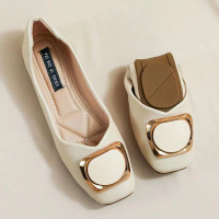 Women's Leather Shoes, Lightweight, Slip-On Style, Easy to Match with Flats, Loafers, Spring Season