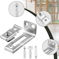 Hardware Bi Fold Door Pivots Accessories Stainless Steel Durable Louver Door Hardware Closet Door Brackets