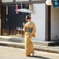 New Moon Kimono Style Girls' Japanese Harmony Japanese Kimono Formal Dress Women's Improved Kimono Bathrobe