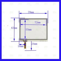 AG 1724 4 lins 78*63mm Touch Screen For GPS CAR sensor glass AG1724 this's compatible Freeshipping 78*63