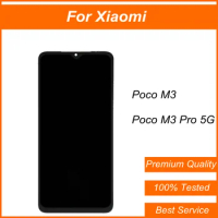 Original Screen For Xiaomi Poco M3 LCD Display Touch Screen Assembly + Frame Assembly For Poco M3 Pro LCD No Dead Pixel