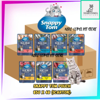 (1carton) Snappy Tom Cat Wet Food Pouch 85gmX48 Assorted Flavor / Cat Wet Food Pelai Perisa / Cat We