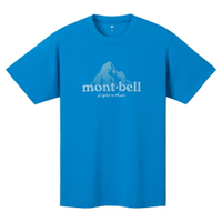 【【蘋果戶外】】mont-bell 1114471 SPBL 亮藍 LOGO山 Wickron 短袖排汗衣 排汗T恤 機能衣