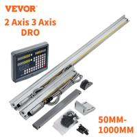 VEVOR Linear Scale Encoder 50MM-1000MM 2 Axis 3 Axis Digital Readout for Milling Drilling Grinding Lathe Machine Metal Working