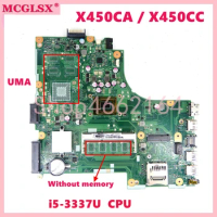 X450CA With i5-3337U CPU Without Memory Mainboard For ASUS X450CC X450CA X450C A450C Y481C Laptop Motherboard 100% Test OK