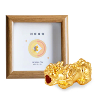 【JING YANG 晶漾】黃金擺件招財進寶相框貔貅古錢多選款(0.04錢±0.05錢)