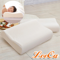 【LooCa】護頸人體工學乳膠枕頭(2入)