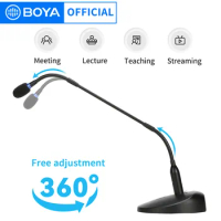 BOYA BY-GM18C Desktop Cardioid Gooseneck Microphone with XLR Connector for Lectures Video Conference Meetings and More