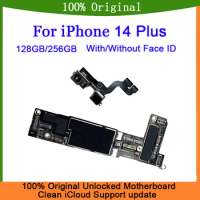 Fully Tested Motherboard for iPhone 14 Plus Original Mainboard With Face ID 128g 256g Unlocked Logic Board Cleaned iCloud