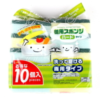 日本KM德用雙層海綿10入裝 洗碗海綿 菜瓜布海綿 海棉