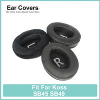 Earpads For Koss SB45 SB49 Headphone Earcushions Protein Velour Sheepskin Pads Foam Ear Pads Black