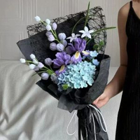 扭扭棒花束玫瑰花手工編織diy材料包百合花母親節祝福送媽媽禮物