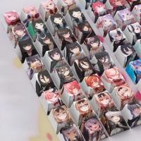 4 Pcs/Set Blue Archive Sorasaki Hina Cute Anime Beauty Girl Keycaps 4U PBT Keycaps for DIY Custom Mechanical Keyboard Gift
